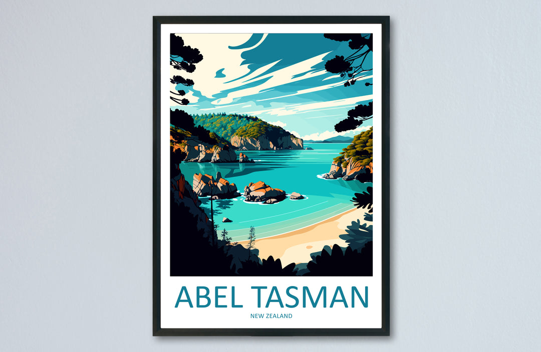 Abel Tasman New Zealand Travel Poster