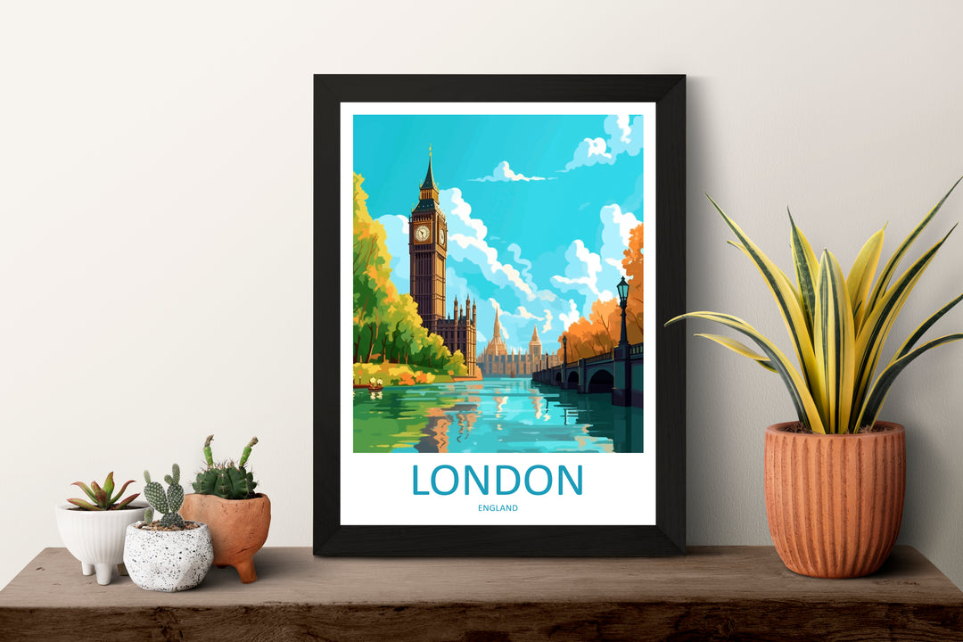 London City England Travel Poster