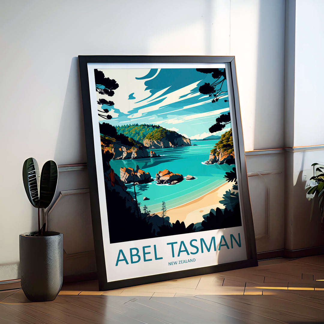 Abel Tasman New Zealand Travel Poster