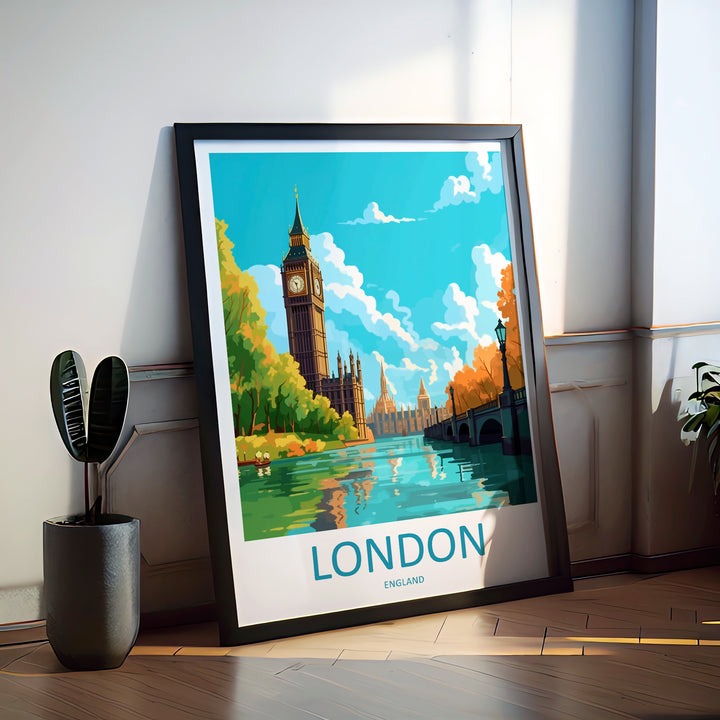 London City England Travel Poster