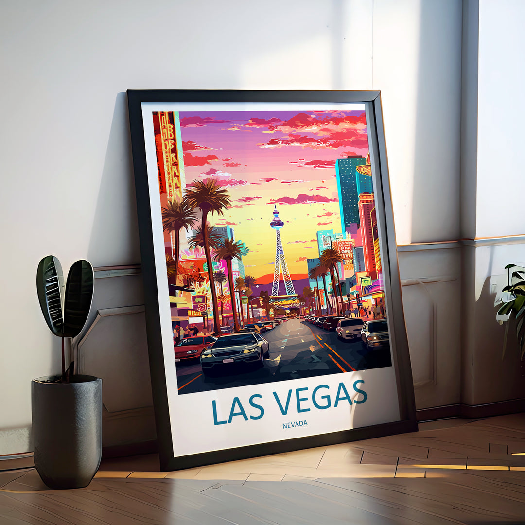 Las Vegas USA Travel Poster