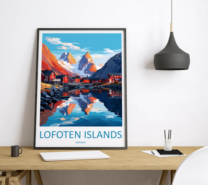 Lofoten Islands Norway Travel Poster
