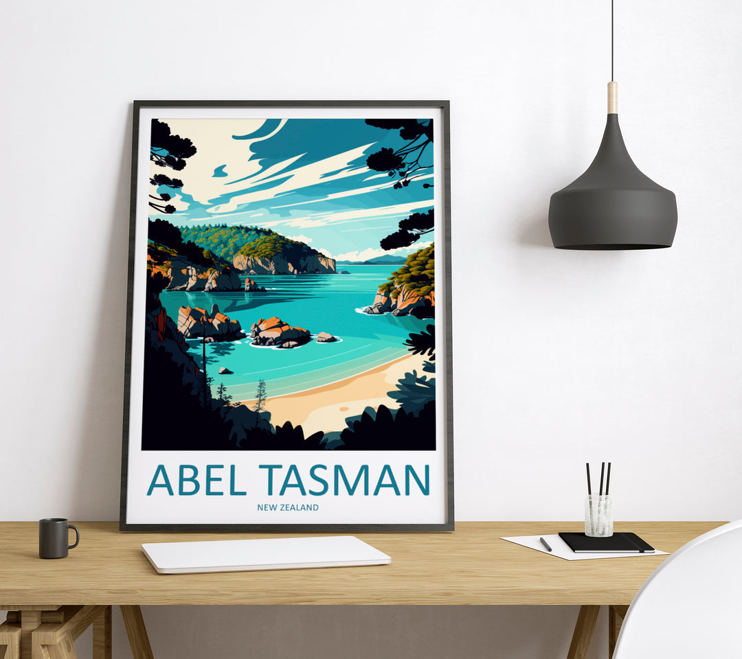 Abel Tasman New Zealand Travel Poster