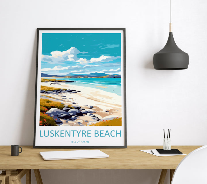 Luskentrye Beach Scotland Travel Poster