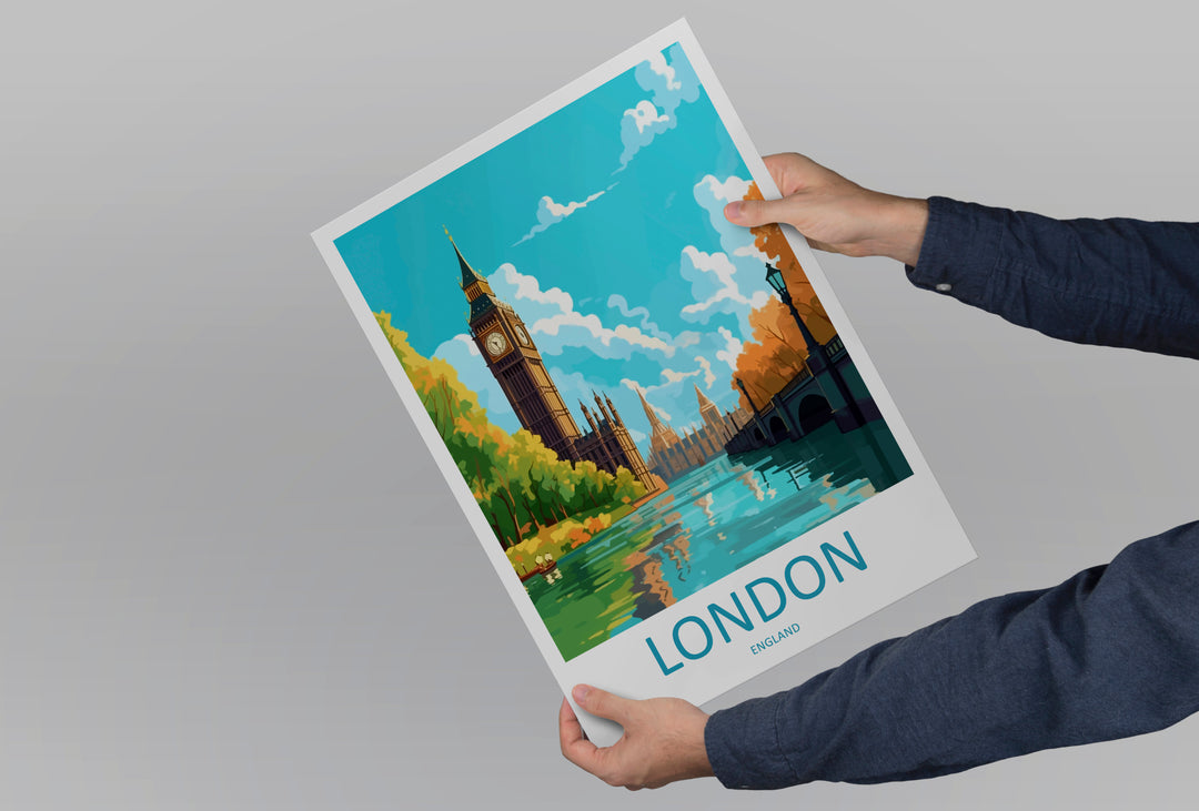 London City England Travel Poster