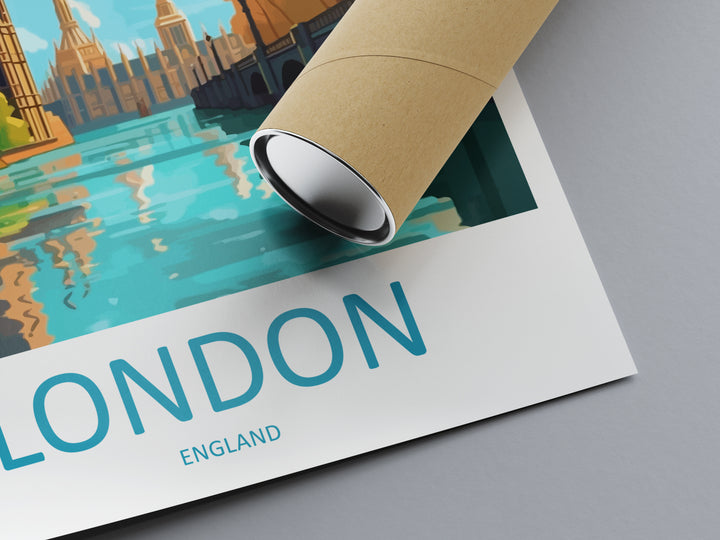 London City England Travel Poster
