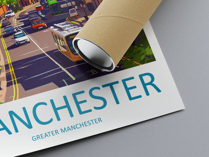 Manchester England Travel Poster