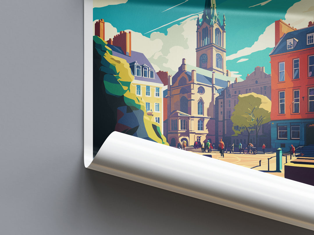 Aberdeen England Travel Poster