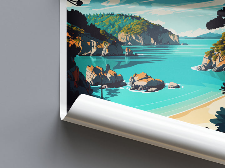 Abel Tasman New Zealand Travel Poster