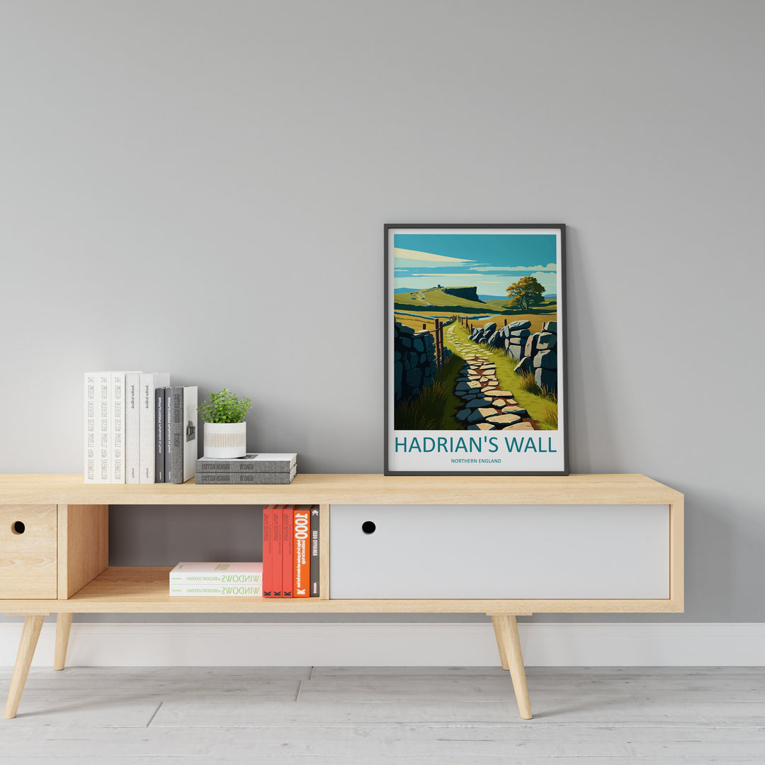Hadrian's Wall Print Hadrian's Wall Home Decor Art Print Hadrian's Wall Wall Art National Trail Enthusiast Gift Wall Hanging Hadrian's Wall
