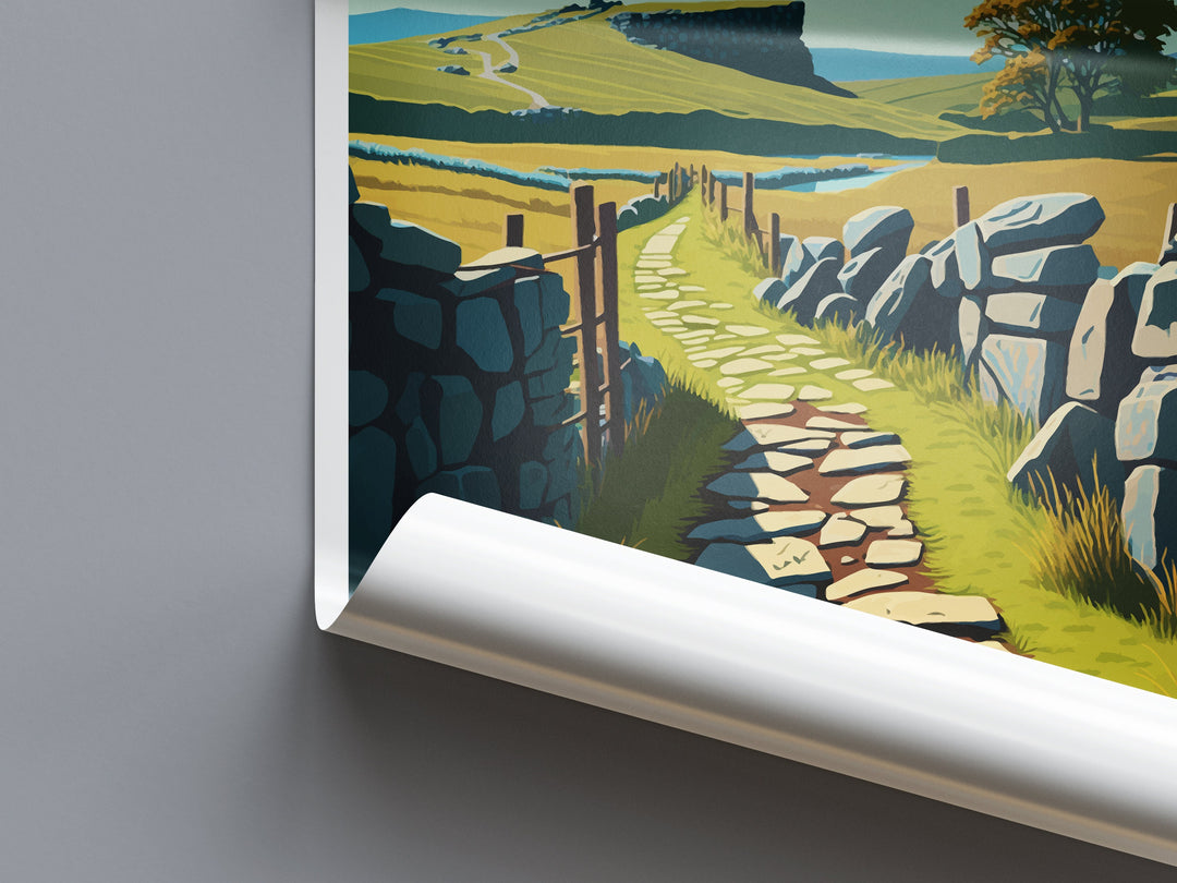 Hadrian's Wall Print Hadrian's Wall Home Decor Art Print Hadrian's Wall Wall Art National Trail Enthusiast Gift Wall Hanging Hadrian's Wall