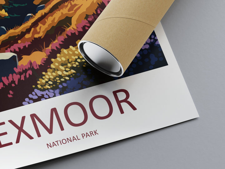 Exmoor Travel Print Wall Art Exmoor Wall Hanging Home Deco National Park Gift Exmoor Lovers Wall Art Print Exmoor National Park Wall Art