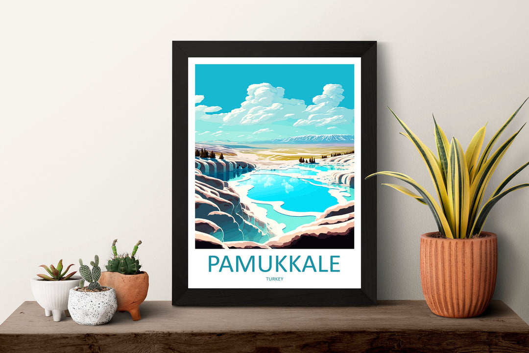 Pamukkale Travel Print Wall Art Pamukkale Wall Hanging Home Decoration Pamukkale Gift Art Lovers Wall Art Print Art Pamukkale Wall Print Art