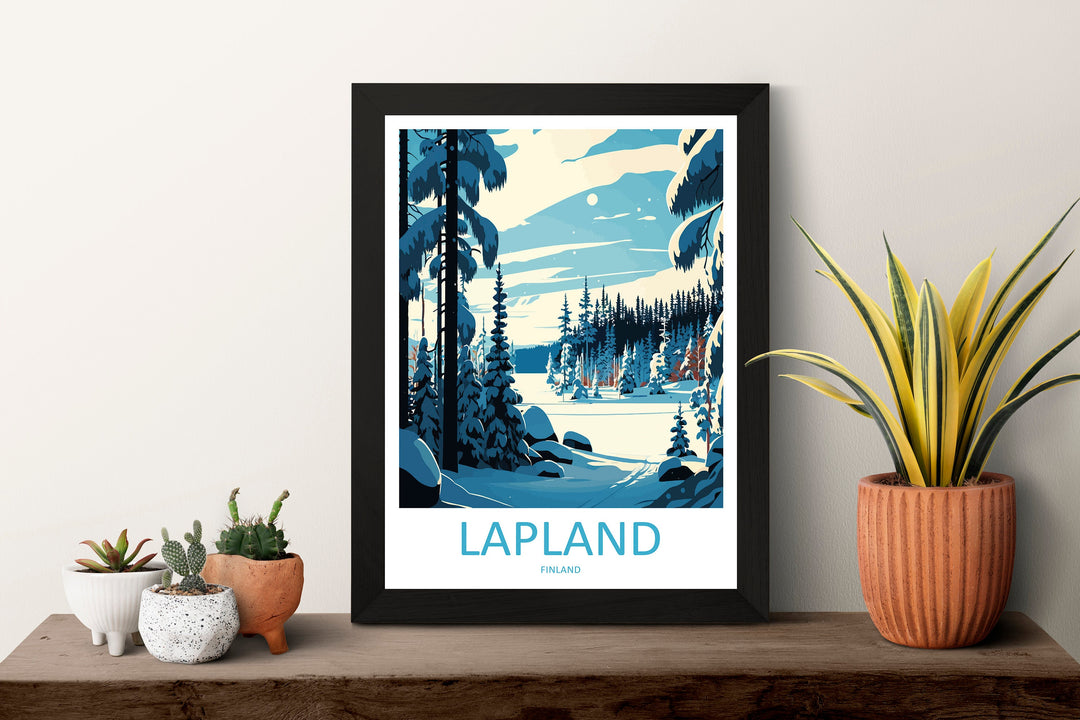 Lapland Travel Print Lapland Home Décor Finland Island Art Print Lapland Wall Print For Finland Gift Wall Hanging Lapland Artwork Décor