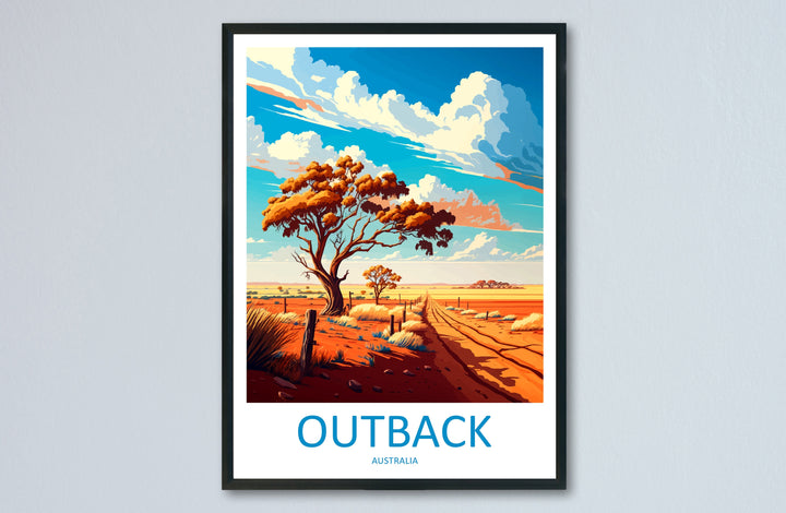 Outback Travel Print Wall Art Outback AU Wall Hanging Home Décor Outback Gift Art Lovers Australia Art Lover Gift Wall Art Australia Art