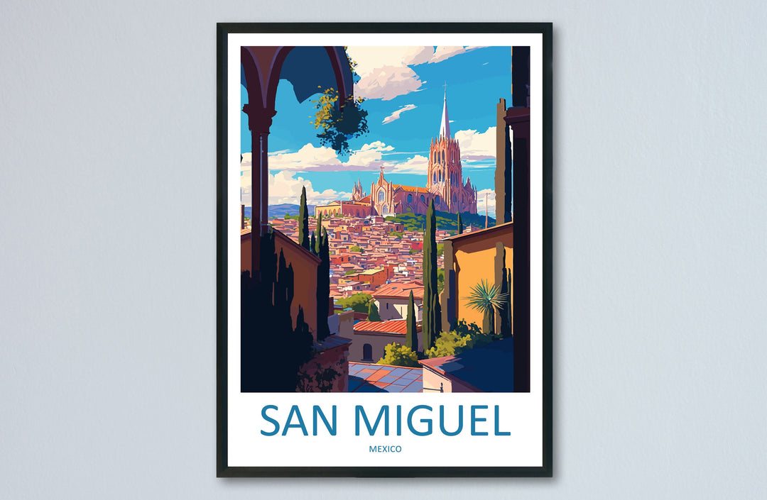 San Miguel Travel Print Wall Art San Miguel Wall Hanging Home Decor San Miguel Gift Art Lovers Wall Art Print Art San Miguel Wall Hanging