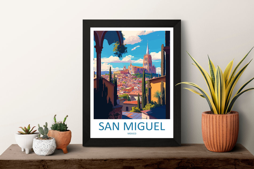 San Miguel Travel Print Wall Art San Miguel Wall Hanging Home Decor San Miguel Gift Art Lovers Wall Art Print Art San Miguel Wall Hanging