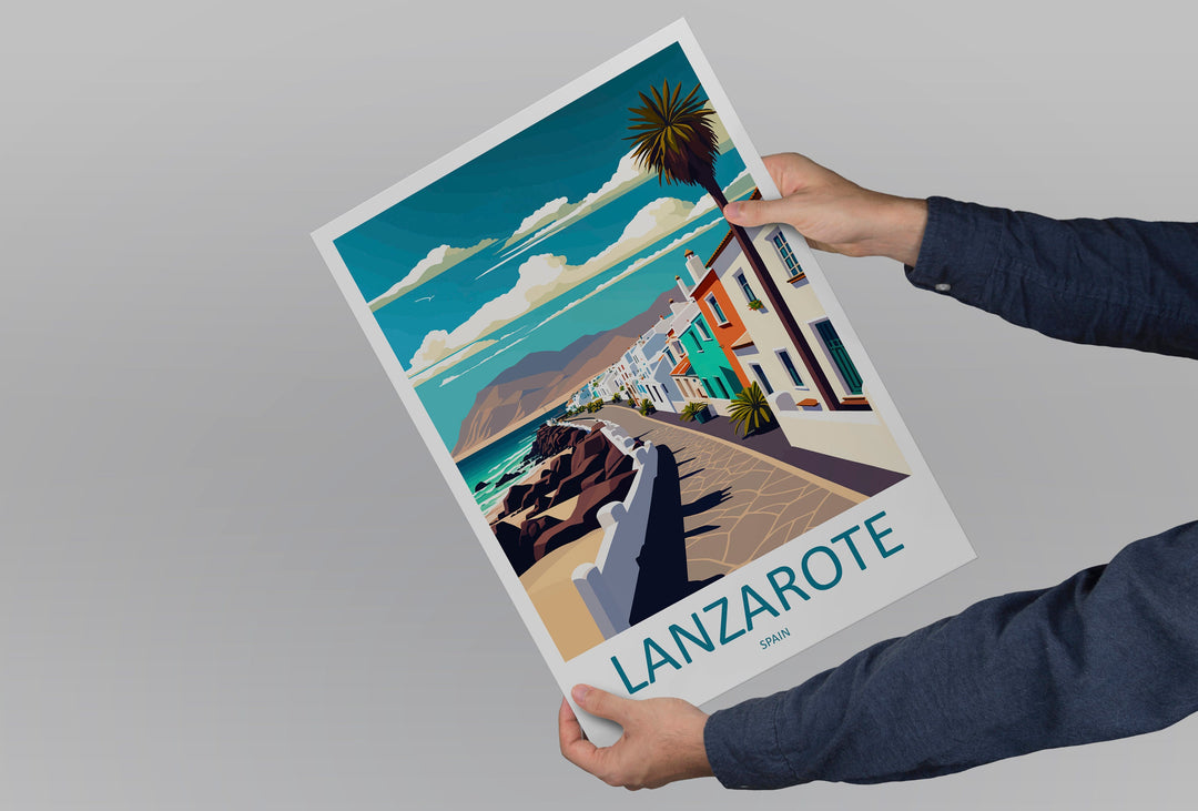 Lanzarote Travel Print Wall Art Lanzarote Wall Hanging Home Décor Lanzarote Gift Art Lovers Spain Art Lover Gift Lanzarote Wall Décor