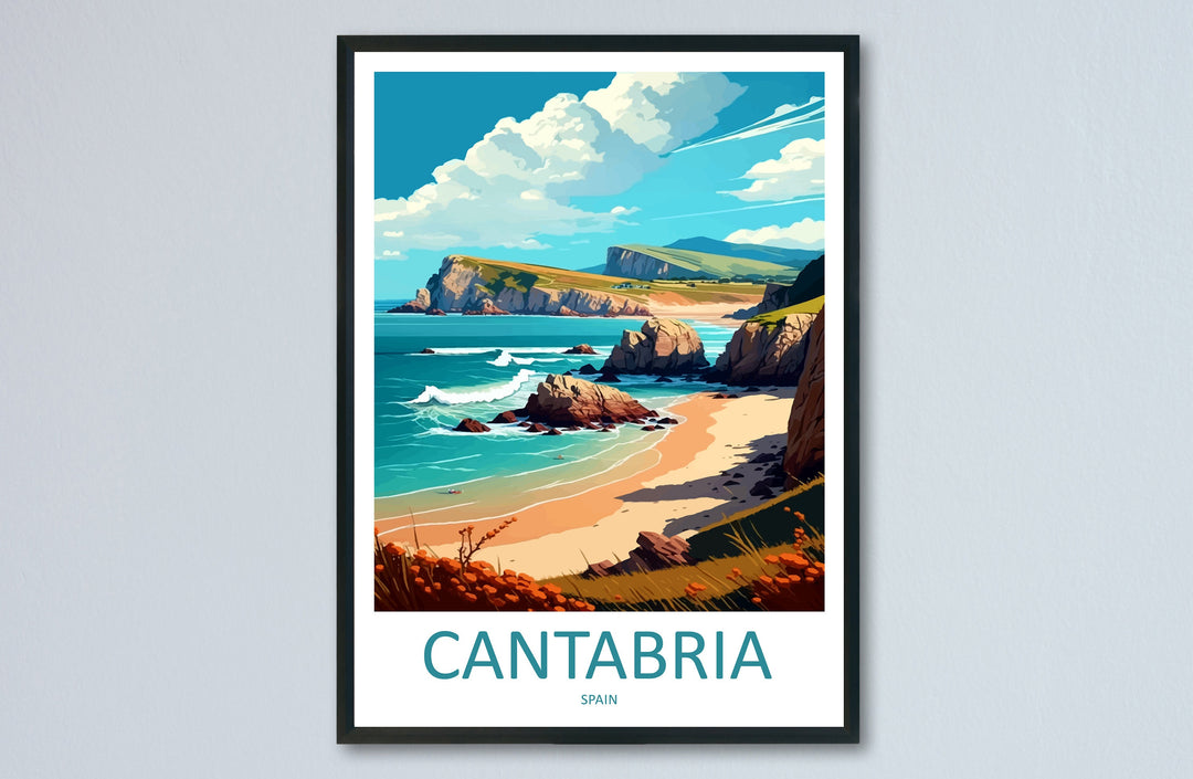 Cantabria Travel Print Wall Art Cantabria Wall Hanging Home Décor Cantabria Gift Art Lovers Spain Art Lover Gift Cantabria Wall Décor Spain