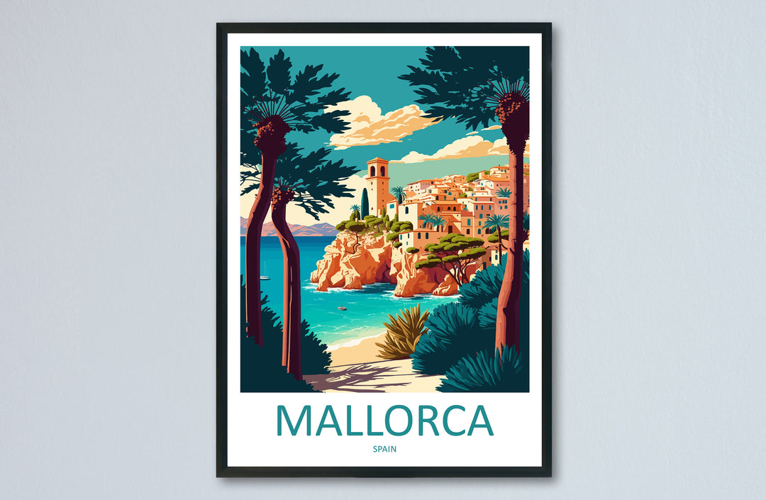 Mallorca Travel Print Wall Art Mallorca Wall Hanging Home Décor Mallorca Gift Art Lovers Spain Art Lover Gift Mallorca Print Spain Wall Art