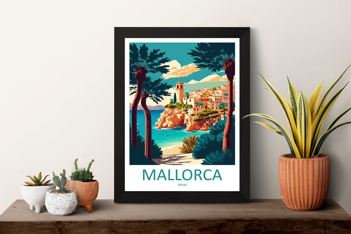 Mallorca Travel Print Wall Art Mallorca Wall Hanging Home Décor Mallorca Gift Art Lovers Spain Art Lover Gift Mallorca Print Spain Wall Art