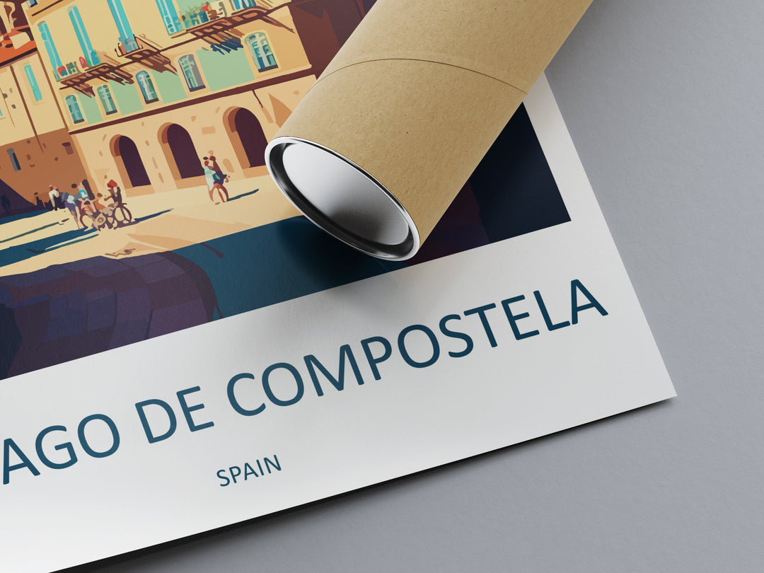 Santiago de Compostela Travel Print Wall Art Santiago de Compostela Wall Hanging Home Décor Santiago de Compostela Gift Art Lovers Spain Art
