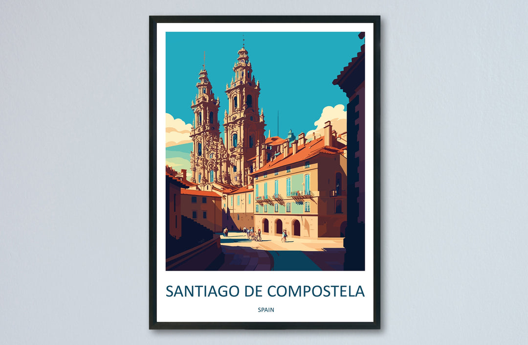 Santiago de Compostela Travel Print Wall Art Santiago de Compostela Wall Hanging Home Décor Santiago de Compostela Gift Art Lovers Spain Art