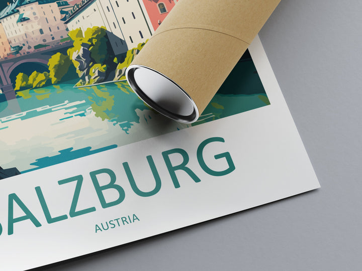 Salzburg Print Salzburg Home Décor Cityscape Art Print Salzburg Wall Art for Travel Enthusiast Gift Wall Hanging Salzburg Austria Poster Art