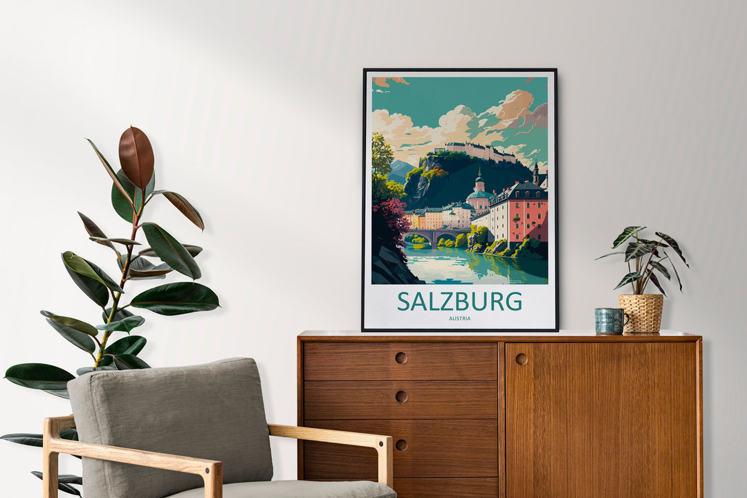 Salzburg Print Salzburg Home Décor Cityscape Art Print Salzburg Wall Art for Travel Enthusiast Gift Wall Hanging Salzburg Austria Poster Art