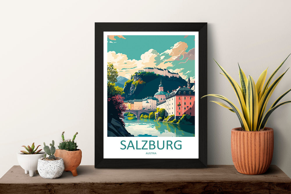 Salzburg Print Salzburg Home Décor Cityscape Art Print Salzburg Wall Art for Travel Enthusiast Gift Wall Hanging Salzburg Austria Poster Art