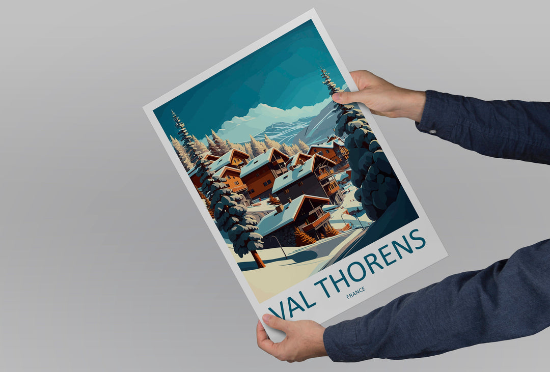 Val Thorens Travel Print Wall Art Val Thorens Wall Hanging Home Décor Val Thorens Gift Art Lovers Ski Art Lover Gift Val Thorens Print Ski