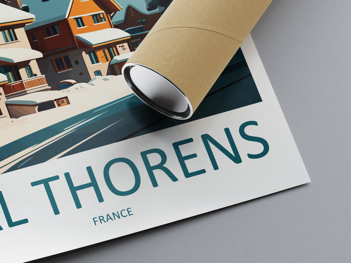 Val Thorens Travel Print Wall Art Val Thorens Wall Hanging Home Décor Val Thorens Gift Art Lovers Ski Art Lover Gift Val Thorens Print Ski