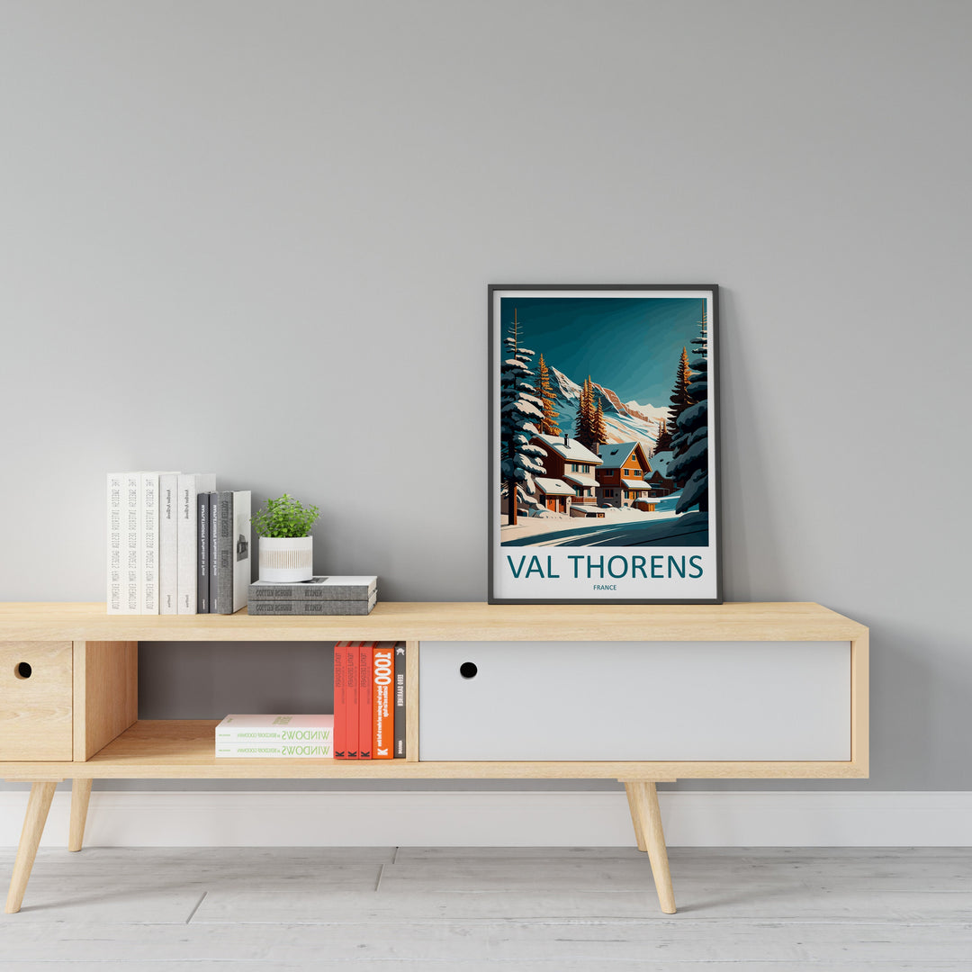 Val Thorens Travel Print Wall Art Val Thorens Wall Hanging Home Décor Val Thorens Gift Art Lovers Ski Art Lover Gift Val Thorens Print Ski