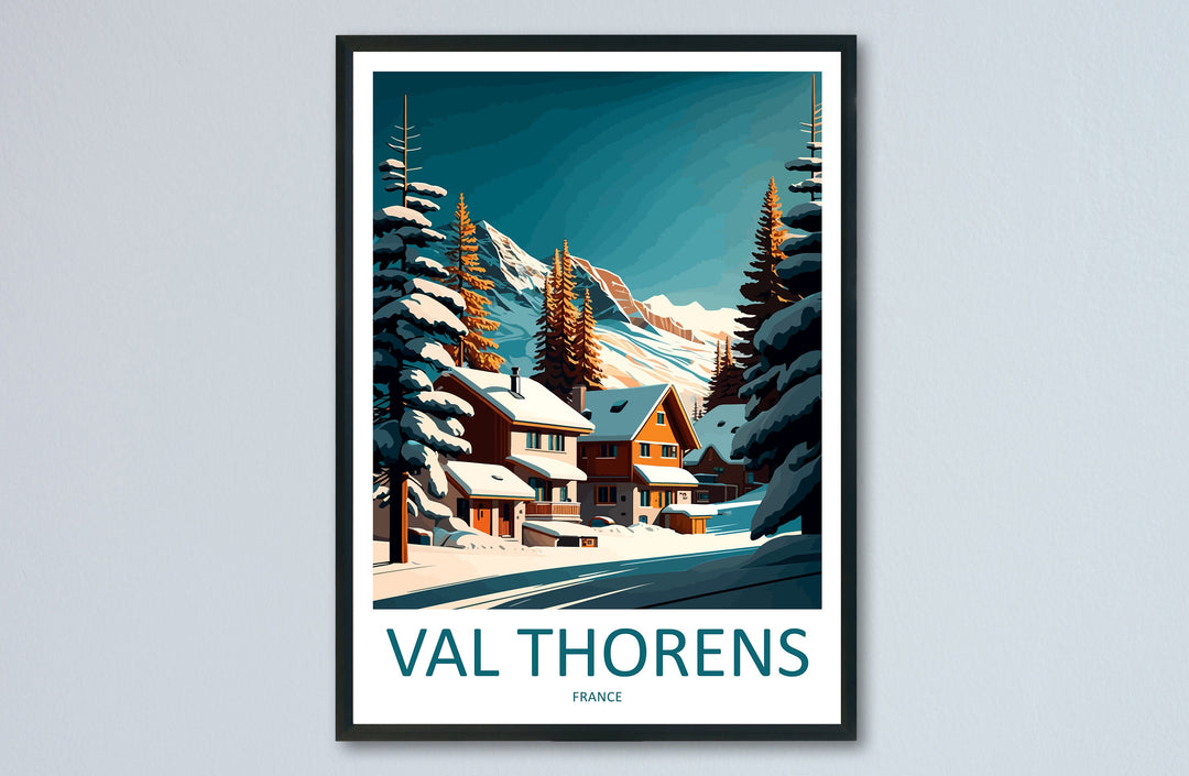 Val Thorens Travel Print Wall Art Val Thorens Wall Hanging Home Décor Val Thorens Gift Art Lovers Ski Art Lover Gift Val Thorens Print Ski