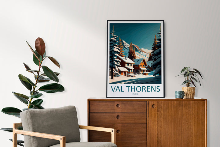 Val Thorens Travel Print Wall Art Val Thorens Wall Hanging Home Décor Val Thorens Gift Art Lovers Ski Art Lover Gift Val Thorens Print Ski