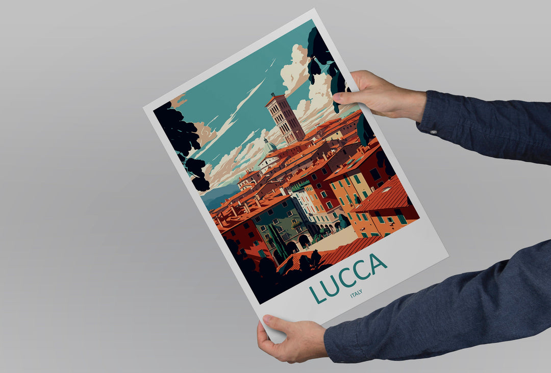 Lucca Travel Print Wall Art Lucca Wall Hanging Home Décor Lucca Gift Art Lovers Italy Art Lover Gift Lucca Print Lucca Travel Gift Art