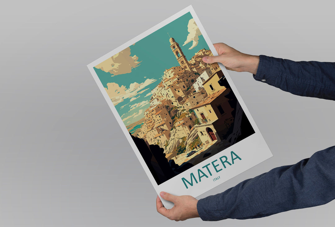 Matera Travel Print Wall Art Matera Wall Hanging Home Décor Matera Gift Art Lovers Italy Art Lover Gift Matera Print Matera Travel Gift Art