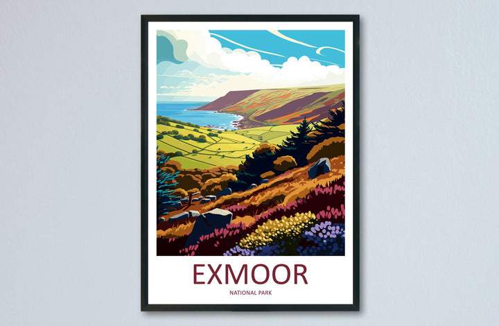 Exmoor Travel Print Wall Art Exmoor Wall Hanging Home Deco National Park Gift Exmoor Lovers Wall Art Print Exmoor National Park Wall Art