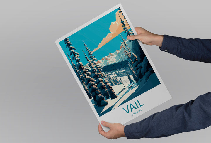 Vail Ski Resort Travel Print Wall Art Vail Ski Resort Wall Hanging Home Décor Vail Gift Art Lovers Ski Art Lover Gift Vail Print Skiing