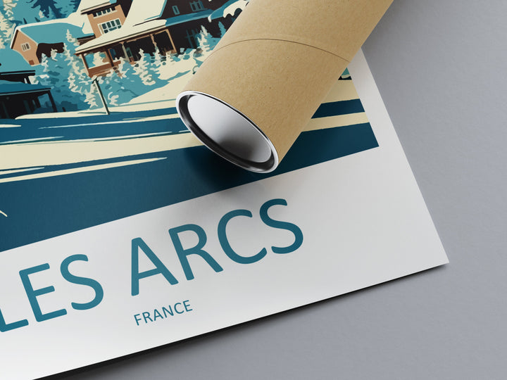 Les Arcs Travel Print Wall Art Les Arcs Wall Hanging Home Décor Les Arcs Gift Art Lovers Ski Art Lover Gift Les Arcs Print Skiing Poster