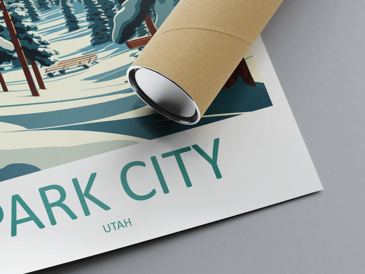 Park City Travel Print Wall Art Park City Wall Hanging Home Décor Park City Gift Art Lovers Ski Art Lover Gift Park City Print Skiing Print