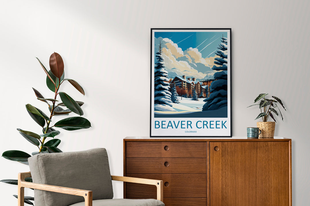 Beaver Creek Travel Print Wall Art Beaver Creek Wall Hanging Home Décor Beaver Creek Gift Art Lovers Ski Art Lover Gift Beaver Creek Print