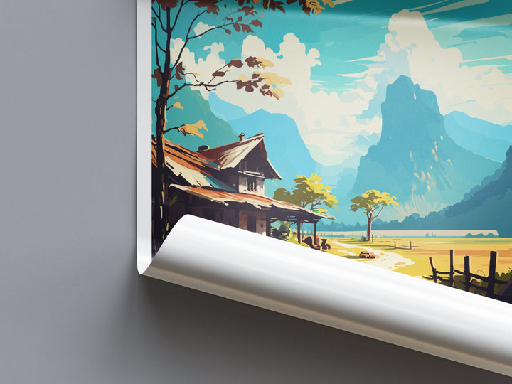 Pai Travel Print Wall Art Pai Wall Hanging Home Decor Pai Gift Art Lovers Wall Art Thailand Travel Print Gift Thai Travel Art Pai Islands