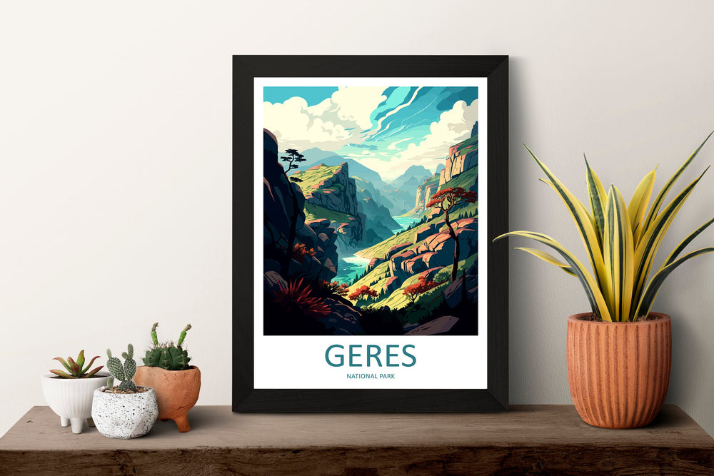 Geres National Park Travel Print Wall Art Geres National Park Wall Hanging Home Decor National Park Gift Geres Portugal Lovers Wall Art