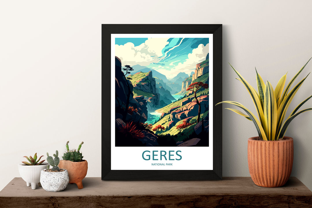 Geres National Park Travel Print Wall Art Geres National Park Wall Hanging Home Decor National Park Gift Geres Portugal Lovers Wall Art