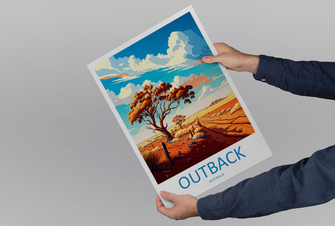 Outback Travel Print Wall Art Outback AU Wall Hanging Home Décor Outback Gift Art Lovers Australia Art Lover Gift Wall Art Australia Art