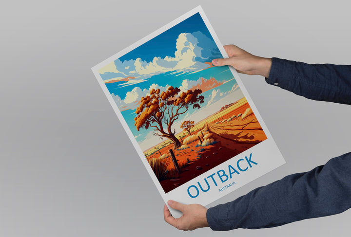 Outback Travel Print Wall Art Outback AU Wall Hanging Home Décor Outback Gift Art Lovers Australia Art Lover Gift Wall Art Australia Art