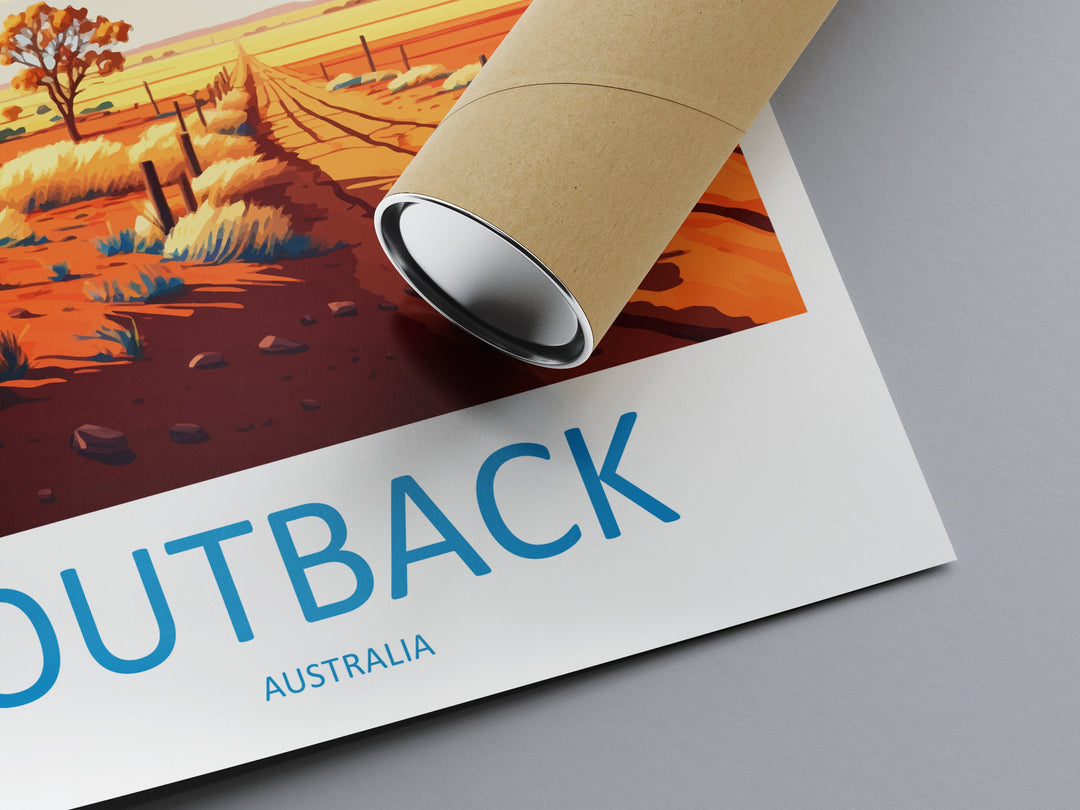 Outback Travel Print Wall Art Outback AU Wall Hanging Home Décor Outback Gift Art Lovers Australia Art Lover Gift Wall Art Australia Art