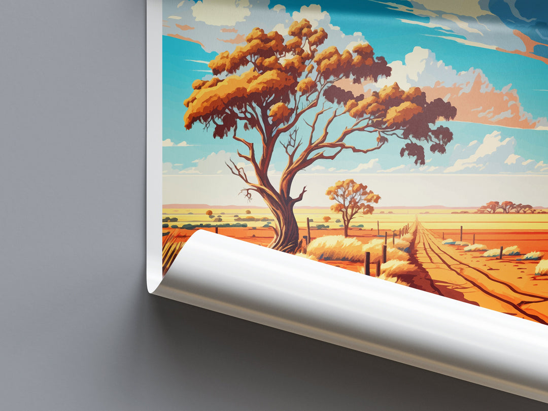 Outback Travel Print Wall Art Outback AU Wall Hanging Home Décor Outback Gift Art Lovers Australia Art Lover Gift Wall Art Australia Art