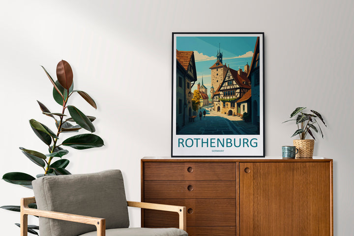 Rothenburg Travel Print Wall Art Rothenburg Wall Hanging Home Décor Rothenburg Gift Art Lovers Germany Art Lover Gift Rothenburg Wall Décor